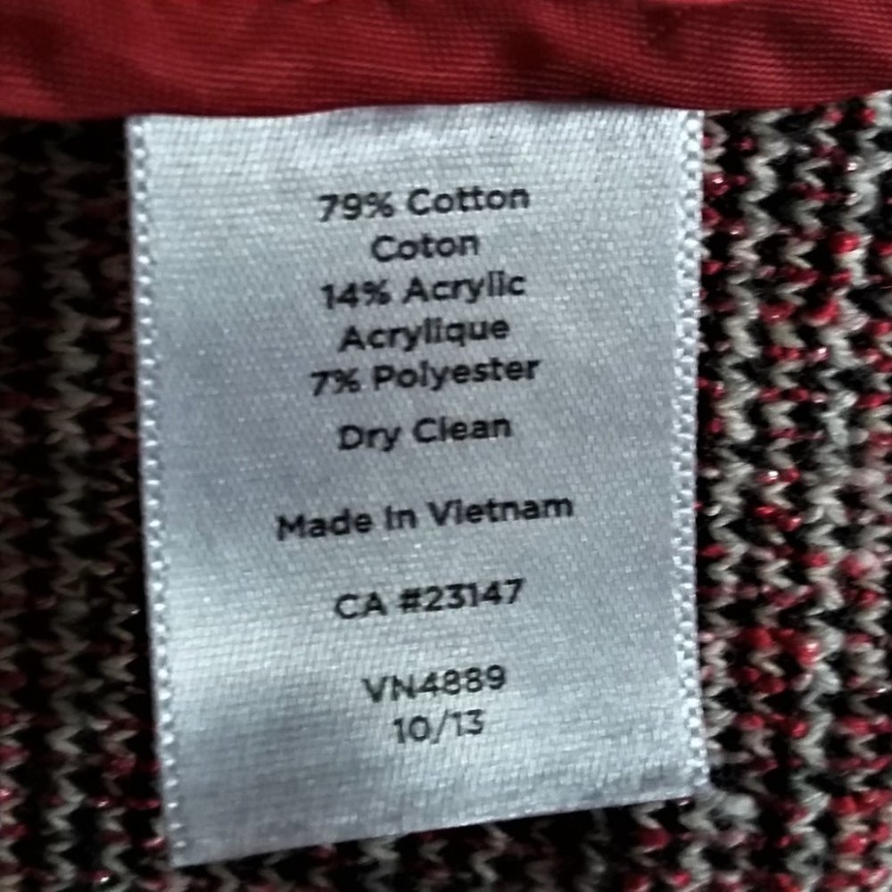 Talbots Vintage Red Open  Blazer / Sweater - Picture 4 of 8